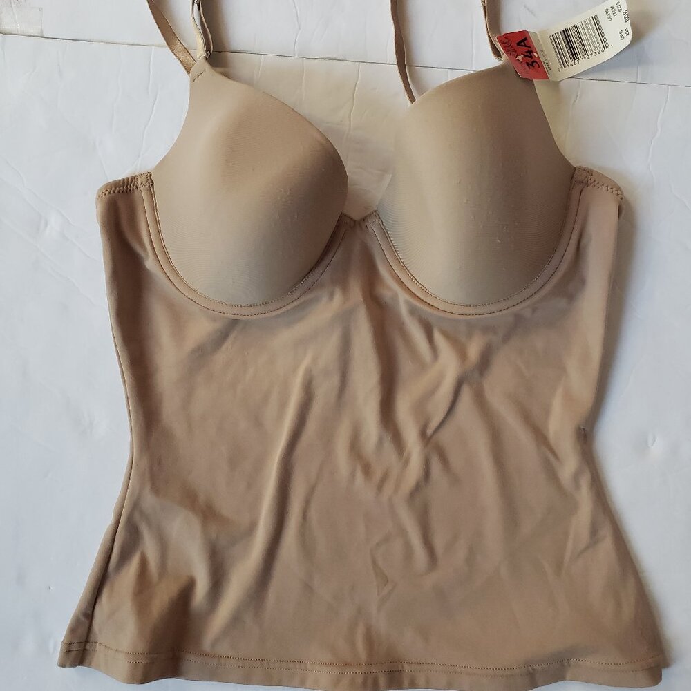 Vintage Maidenform Self Expressions Built In Bra Shapeware Camisole